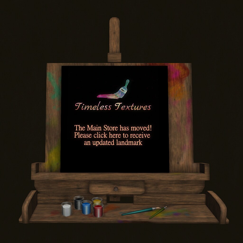 Timeless Textures Has Moved 2021 Easel Pic