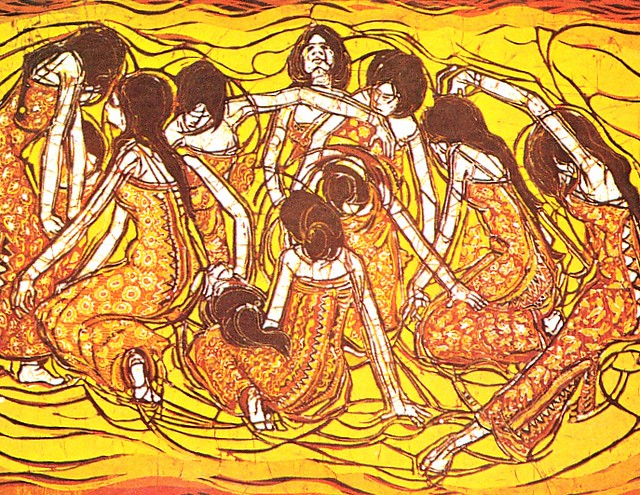 Batik painting by Khalil Ibrahim