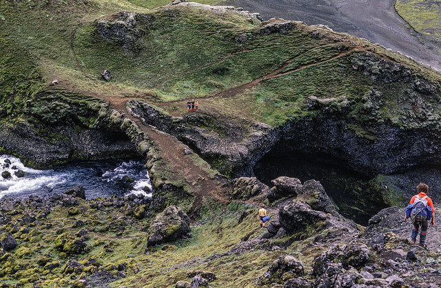 Ófærufoss - the natural bridge that is no longer