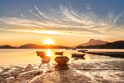 sunrise shalan hongkong boat goldenhour