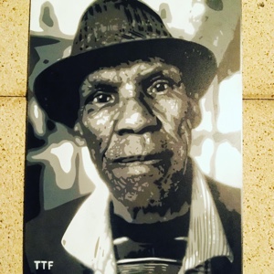 TTF - Portrait no. 093 ( handcutted multilayer stencil on Wood 30x40cm ) FINISHED VERSION