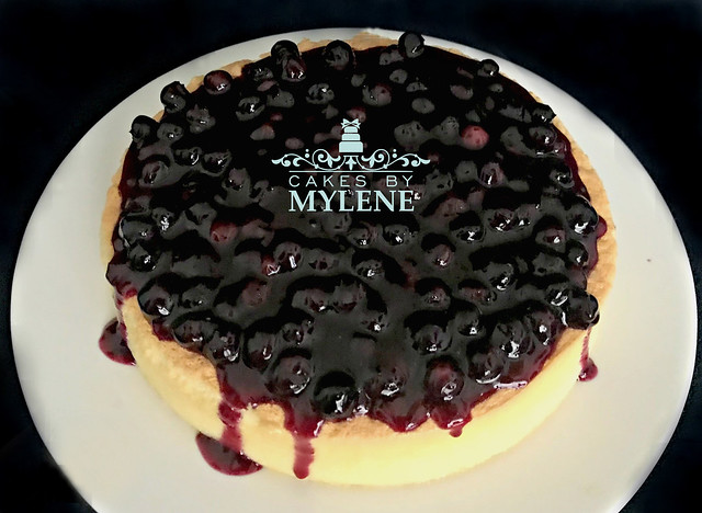 Japanese Cheesecake with Fresh Blueberry Compote
