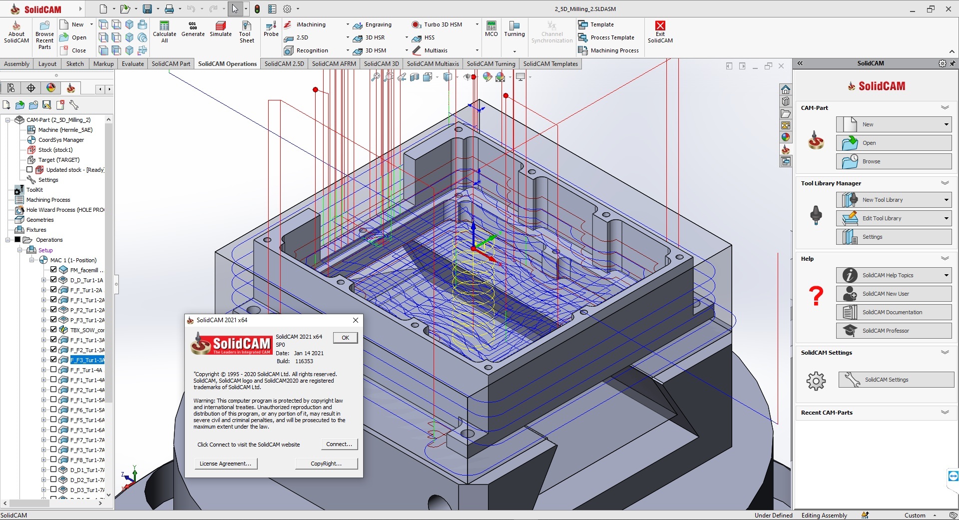 Working with SolidCAMCAD 2021 SP0 Standalone full