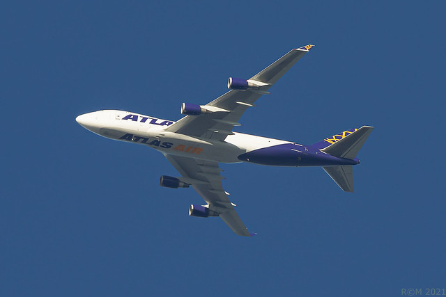 N498MC - Boeing 747-47UF(SCD) - Atlas Air - 5Y 8153 - UAAA-EHAM - EHLE Overhead - 20210109