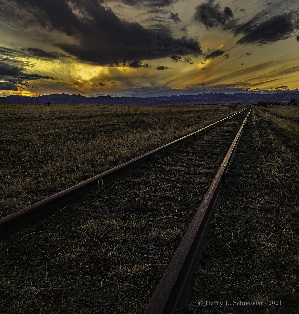 Sunset Along The Railroad