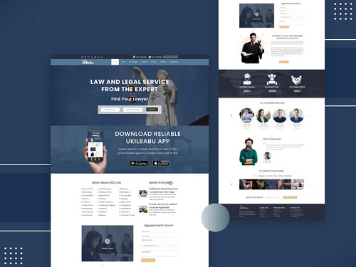 Law firm Lawyer Hire Web UI Template - Creative Landing Page Design | by sohaguixd