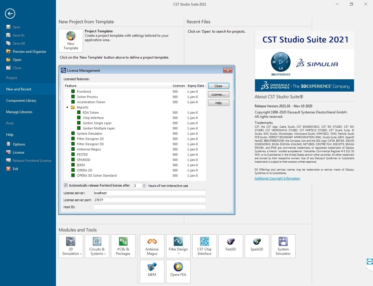 Working with DS SIMULIA CST Studio Suite 2021 SP1 Win64 full license