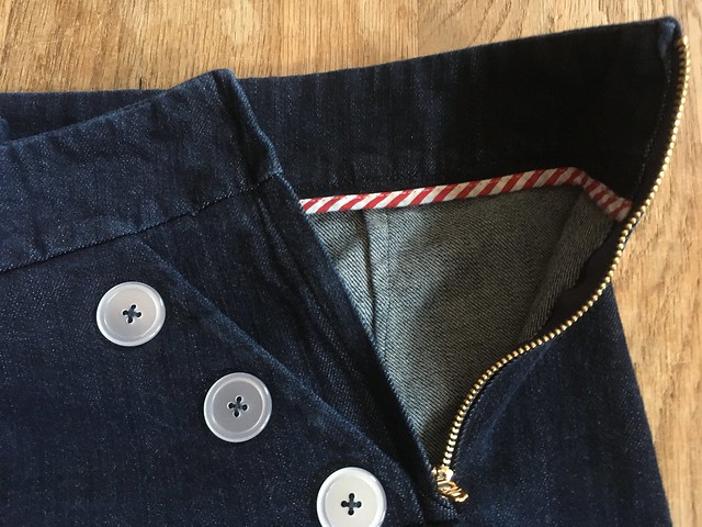 Sailor-Inspired Pants!  Simplicity 8391 in Denim