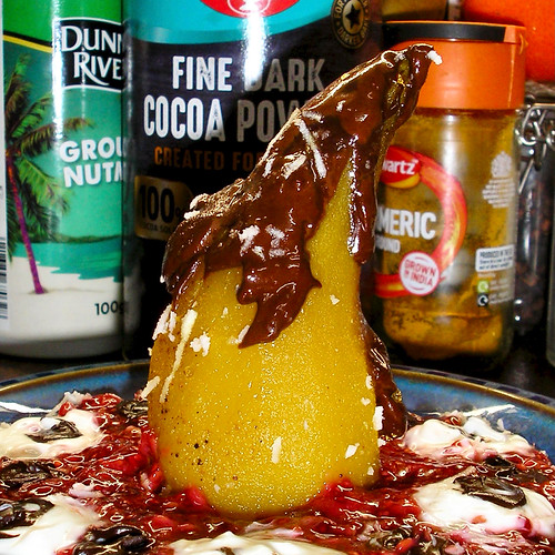 poached pear & raspberries | by connect 2012