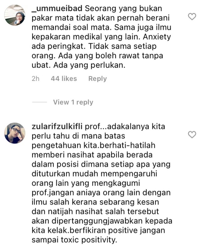 Prof Muhaya Dikecam Netizen Gara-Gara Meminta Pesakit 'Anxiety' Henti Makan Ubat?