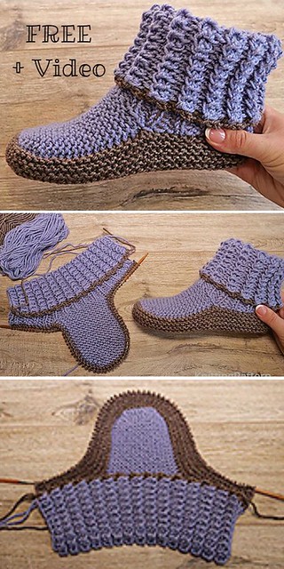 Knit Adult Ribbed Slippers