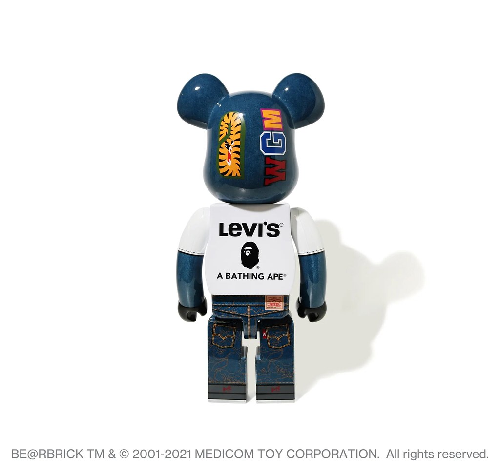 Levi's × BAPE 聯名BE@RBRICK！100％&400％套裝組、1000％同步登場 