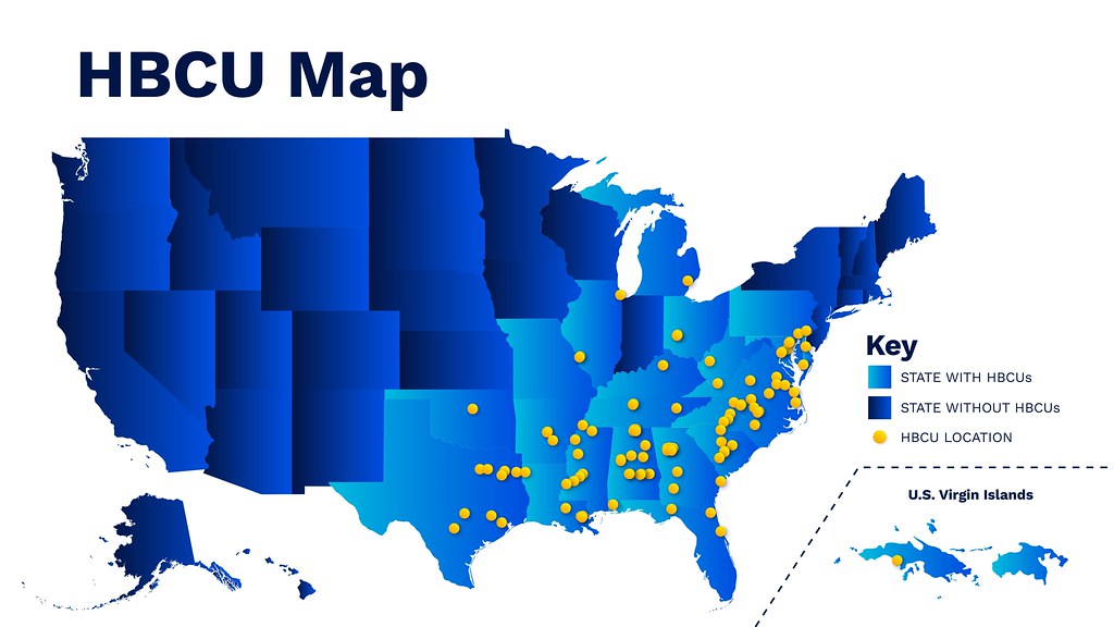 Map of HBCUs in the US