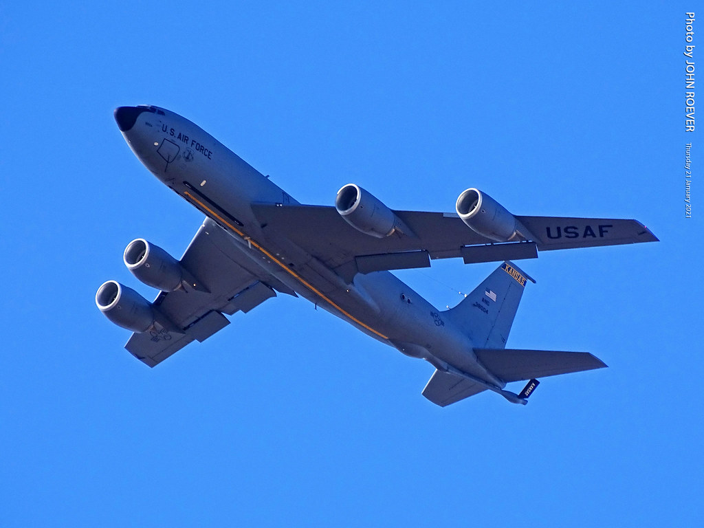 KC-135R Flying Over Shawnee County, 21 Jan 2021