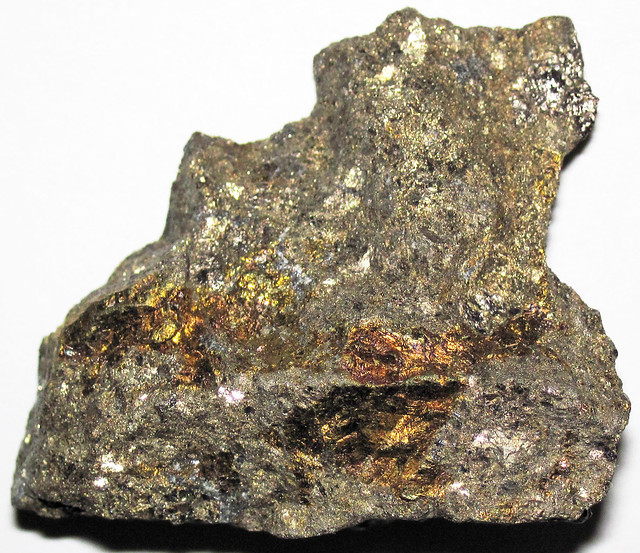 Massive Pt-Pd-rich sulfide (platinum-palladium ore) (Johns-Manville Reef, Stillwater Complex, Neoarchean, 2.71 Ga; Stillwater Mine, Beartooth Mountains, Montana, USA) 6