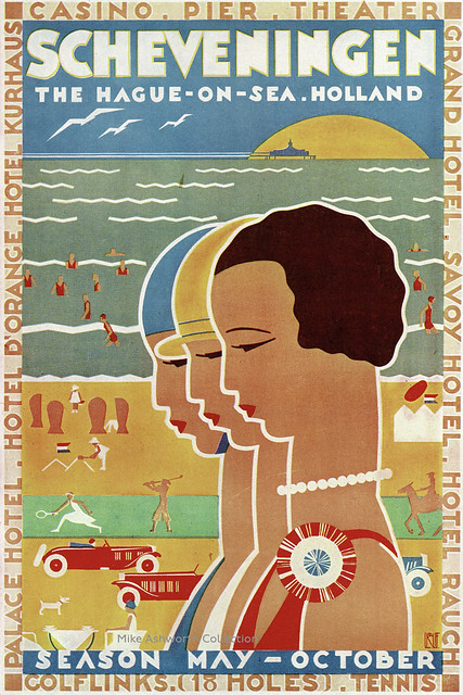 Scheveningen - The Hague on Sea, Holland : poster by L C Kalff, 1930