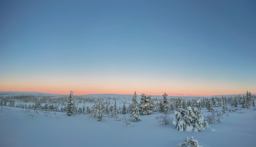winter sunset panorama snow sverige sälen dalarnaslän
