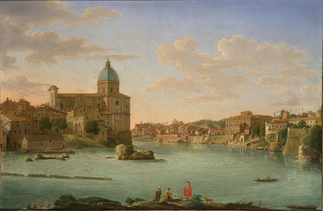 Hendrik Frans van Lint, Rom, Blick auf San Giovanni dei Fiorentini - Roma, View of San Giovanni dei Fiorentini