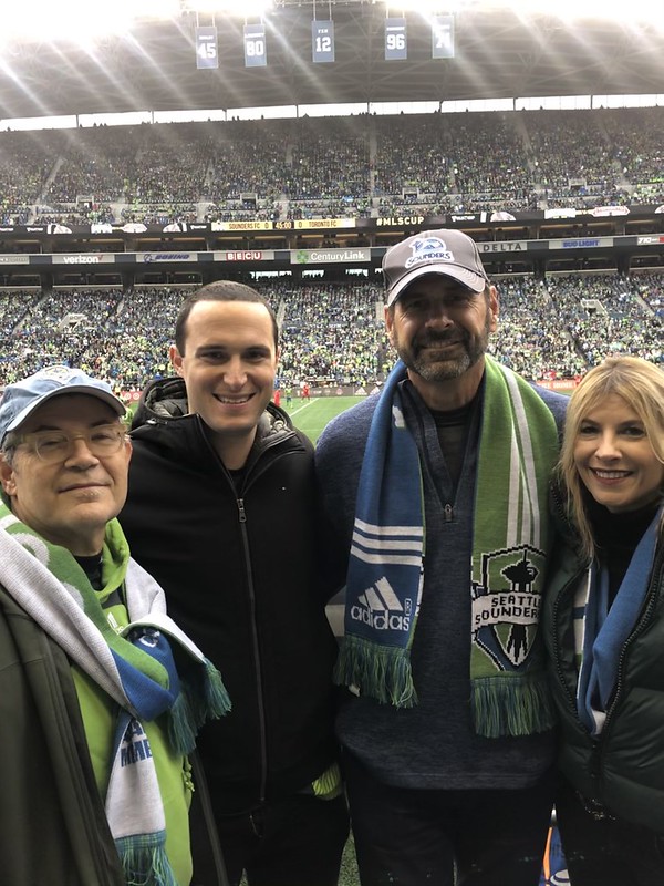 with Family at Seattle Sounders playoffs