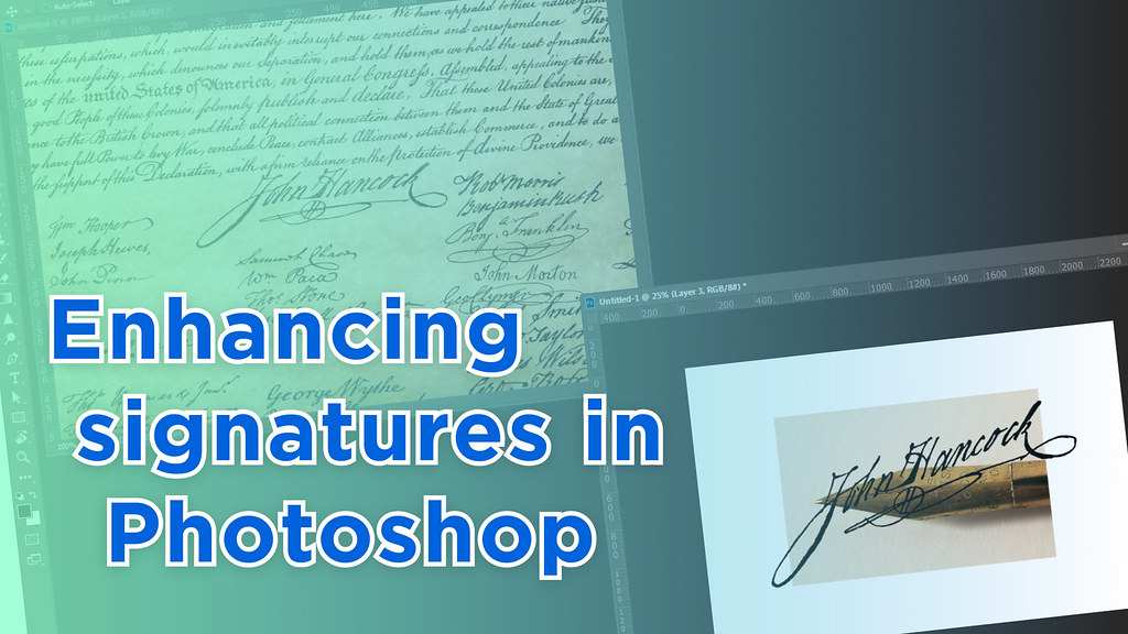 Enhancing signatures in Photoshop