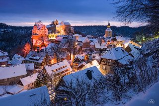 Winterabend in Hohnstein