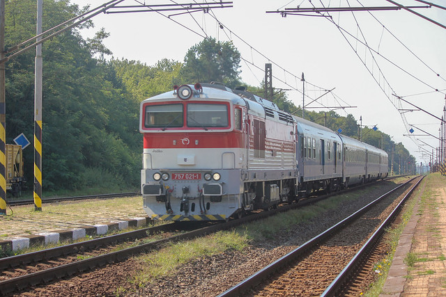 757021 passing Ruskov, Slovakia, 03 September 2016,