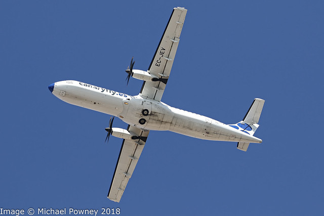 EC-JEV - 2005 build ATR 72-500, departing from Runway 21 at Arrecife