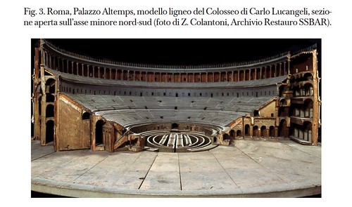 ROMA ARCHEOLOGICA & RESTAURO ARCHITETTURA 2021. IL MODELLO IN LEGNO DEL COLOSSEO DI CARLO LUCANGELI (1796-1810); in: Pietro Ercole Visconti (1813/1851) [in PDF]; Cinzia Conti (2001) [in PDF] & C. Conti & S. Orlandi (2013) [in PDF].
