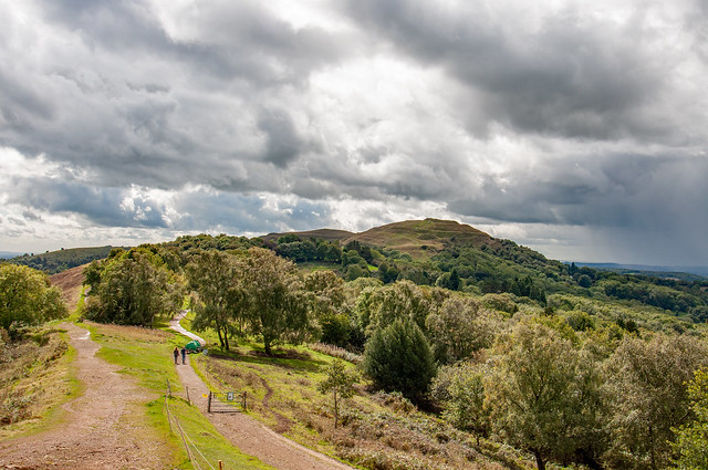 Storm clouds over the Malvern hills
