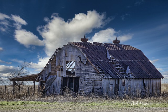 The Barn with Clouds