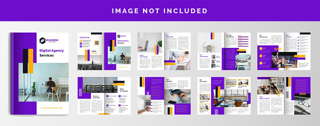digital agency brochure design template