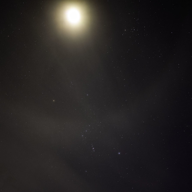 Orion under a Lunar Halo