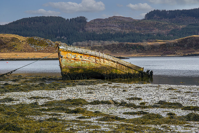 Ardfern ruined boat Ardfern Argyll