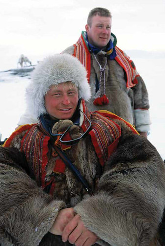 Jonna Utsi — impressively striking. Photo: Mervyn Aitchison. From A Life of Extremes - The Life and Times of a Polar Filmmaker: In Search of the Sami.