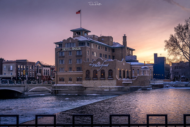 Hotel Baker from Across the River | St. Charles, Illinois