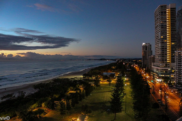 Picturesque Broadbeach at dawn, Gold Coast, Queensland, Australia