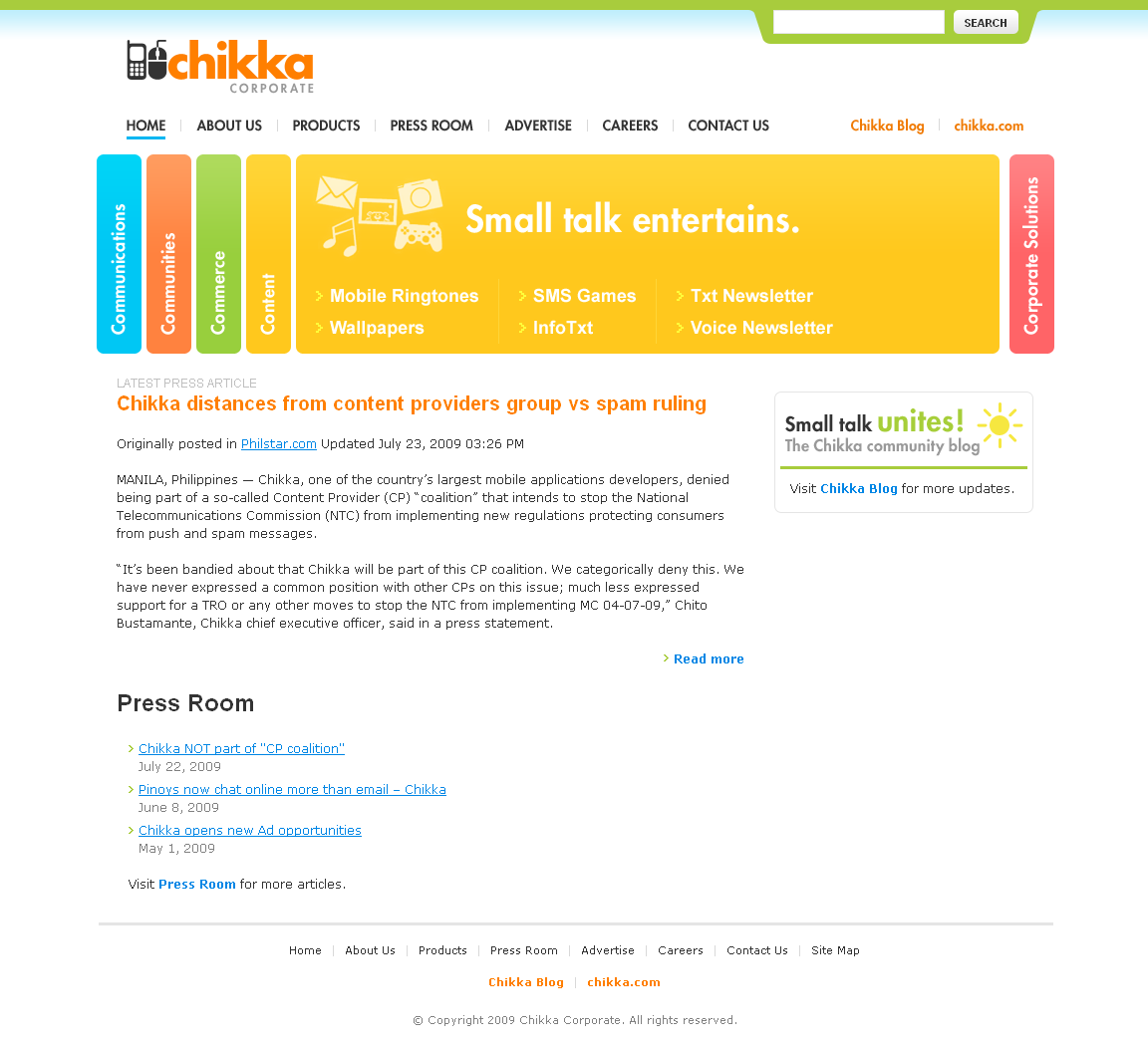 Chikka Corporate Website Slide 4