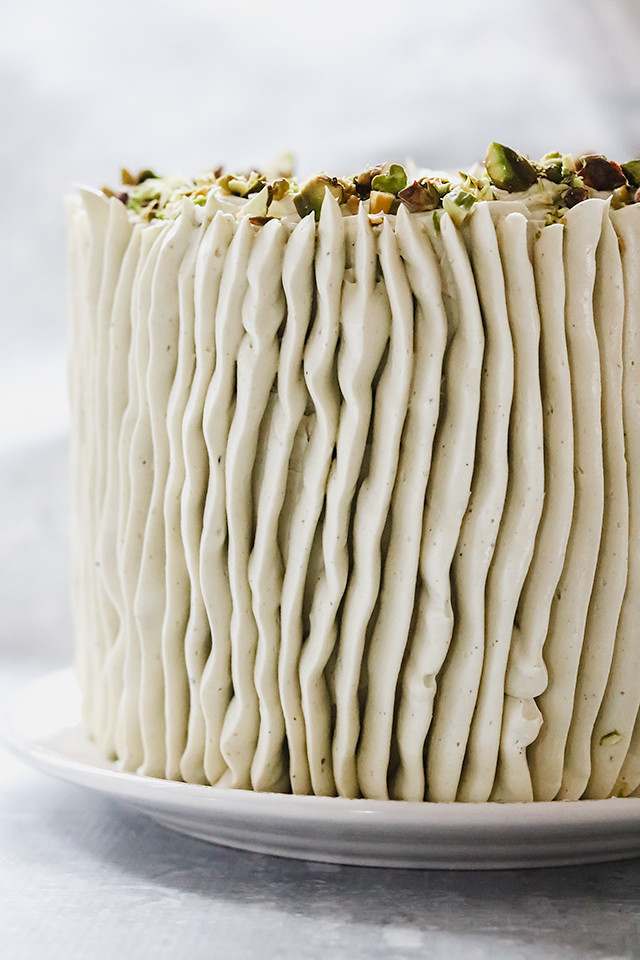 Pistachio Truffle Layer Cake