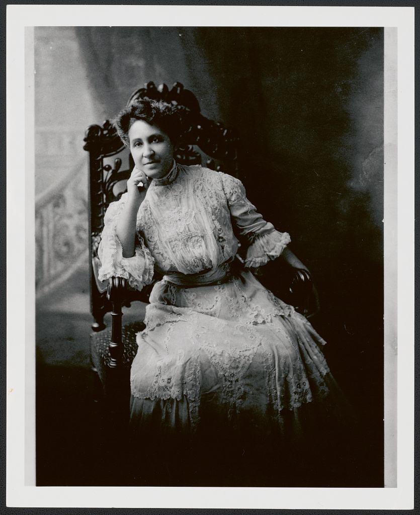 [Mary Church Terrell, three-quarter length portrait, seated, facing front] (LOC)