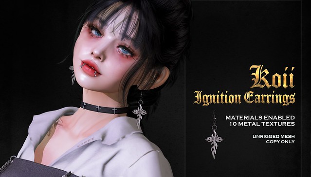 † koii † Ignition Earrings @Mainstore