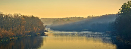 goldenhour fallcolours landscape panorama morningmist grandriver glenmorris brantcounty ontario canada