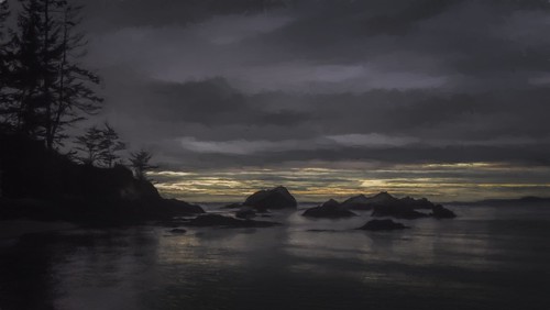 deceptionpass washington pugetsound sunset rocks water silhouette clouds
