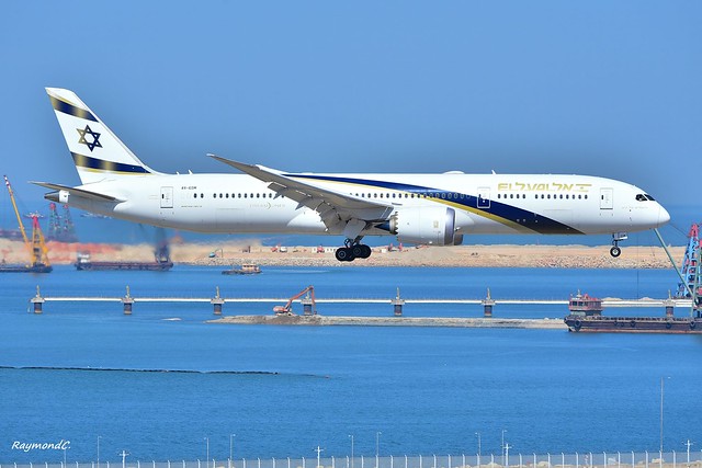 EI AI Israel Airlines Boeing 787-9 Airlines 4X-EDM (Jerusalem of Gold livery).