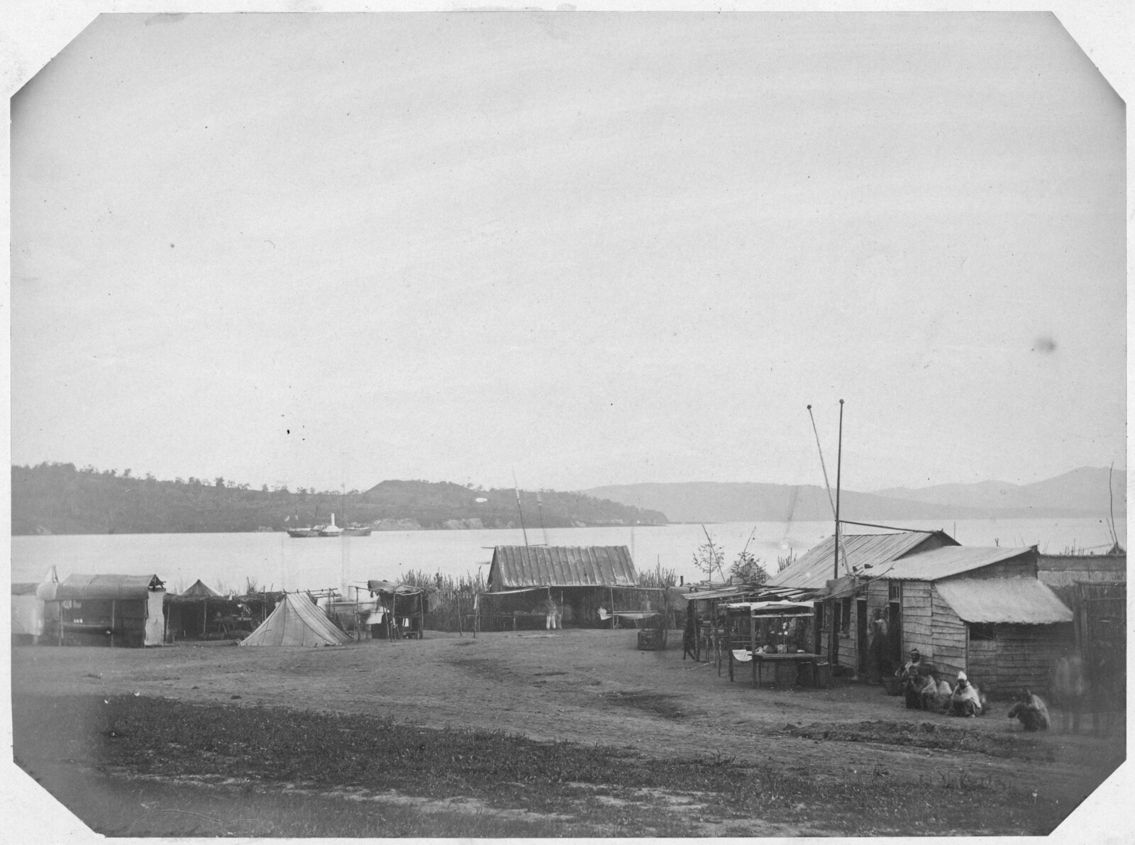 Вид Китайских фанз на берегу бухты 1875