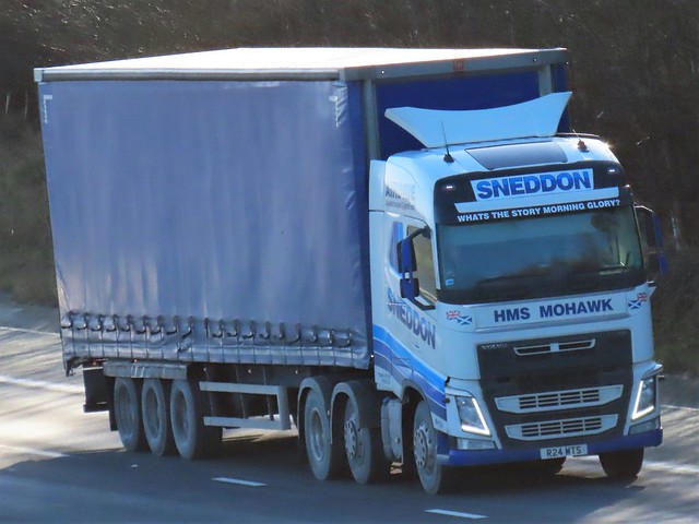 Sneddon, Volvo FH (HMS Mohawk) R24WTS  On The A1M Northbound