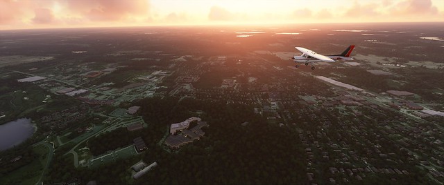 Flying somewhere over Michigan in MSFS 2020