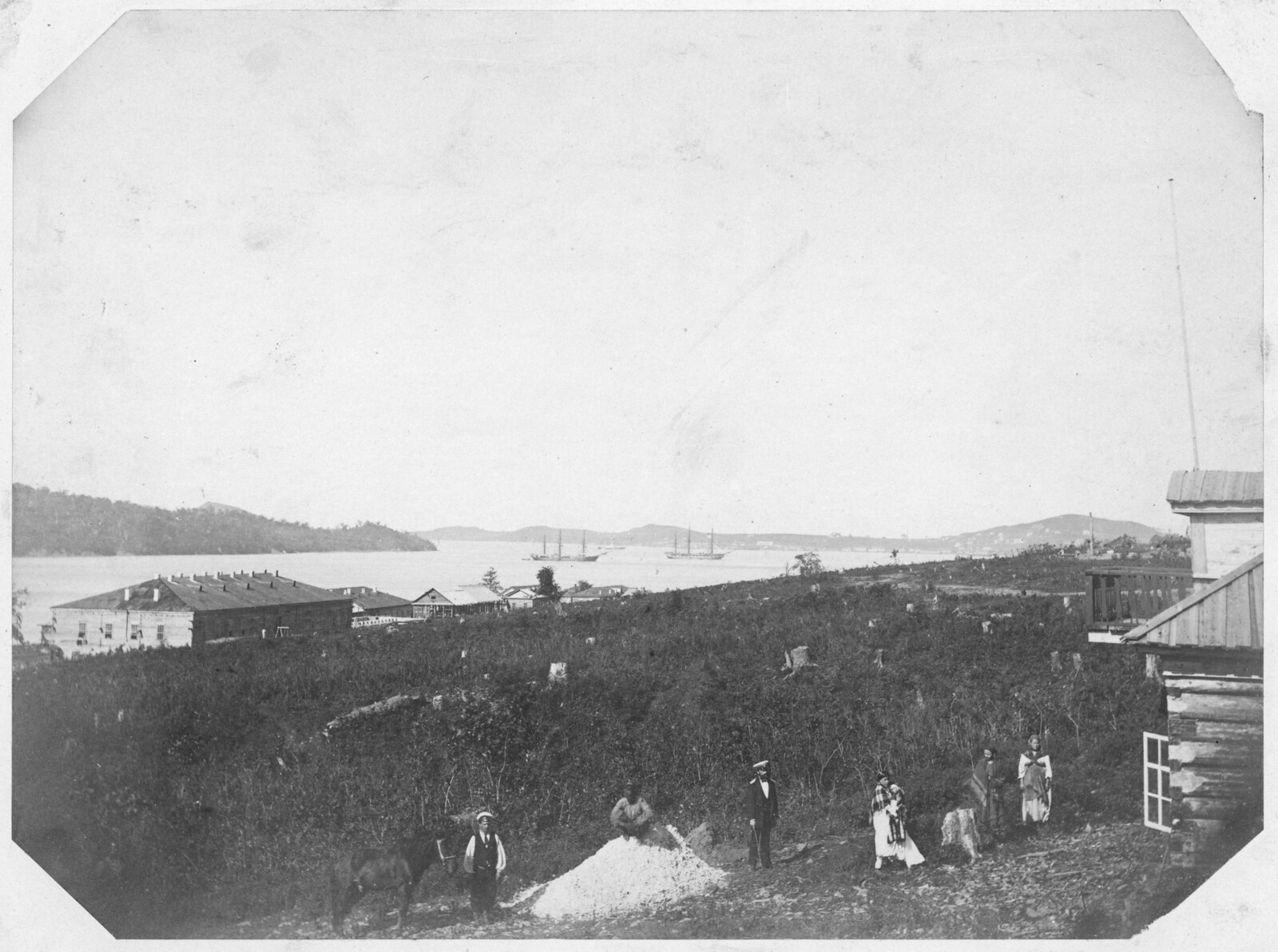 Вид морского Госпиталя и часть морской слободки. 1865