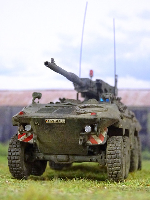 1:72 Thyssen-Henschel 8×8 Waffenträger VTS3 “Diana”, 1st prototype during trials; Bundeswehr Training Area Munster (West Germany), 1984 (What-if/modified Revell kit)