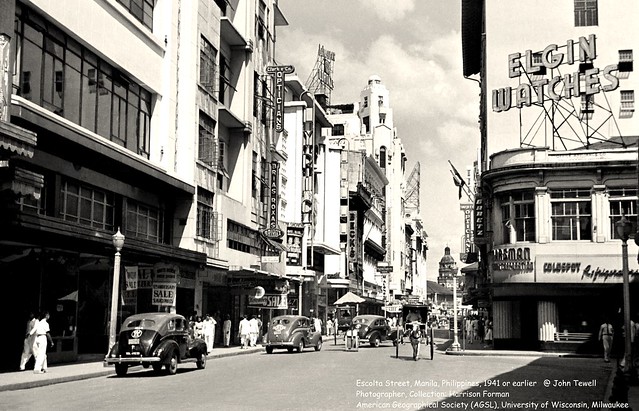Escolta Street, Manila, Philippines, 1941 or earlier
