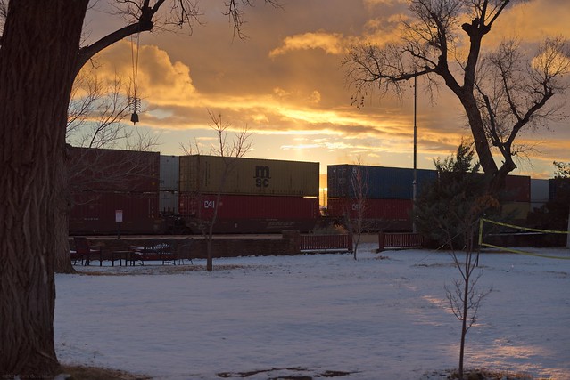 Snowy Winslow Sunset - Nikon D750 - AF-S Nikkor 50mm 1:1.4 G